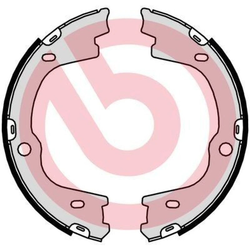 Image of BREMBO Handbrake shoes BREMBO S 30 544