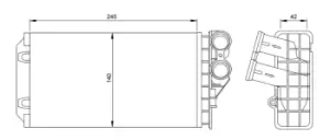 image of NRF 54251 Radiator Interior Heat Exchanger OE 6448N5,6448N5