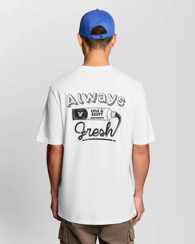 Image of Lyle & Scott T-Shirt Lyle & Scott Toothpaste Graphic Blanc Male XS