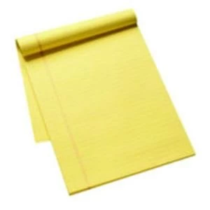 Image of Q-Connect Ruled Stitch Bound Executive Pad 50 Pages A4 Yellow Pack of