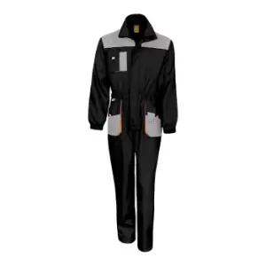 image of Result Work-Guard Mens Lite Coverall (L) (Black/Grey)