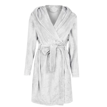 image of Linea Geometric Foil Robe - Silver