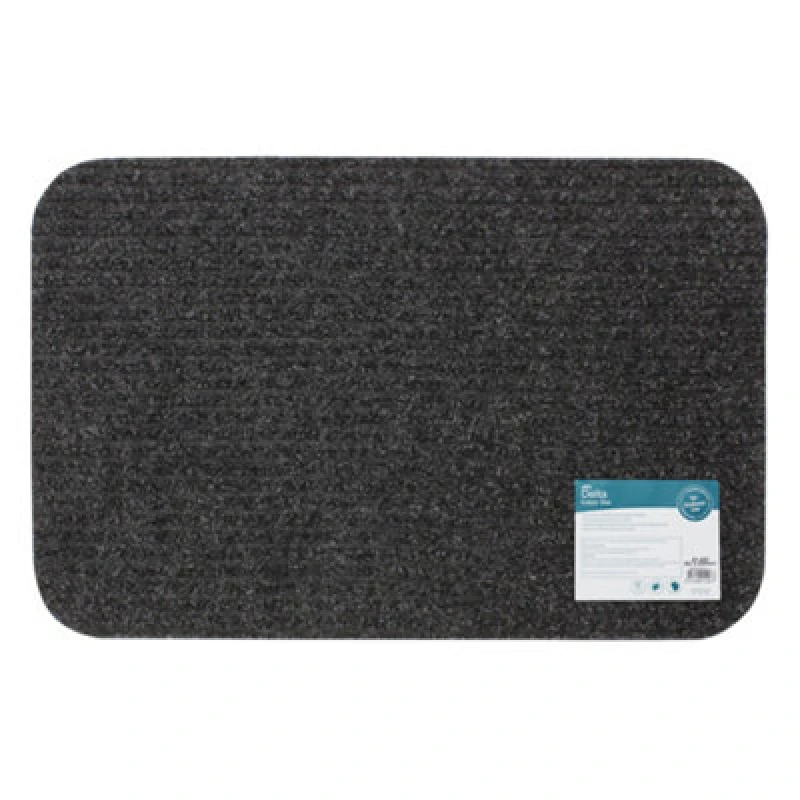 Image of JVL Delta Scraper Door Mat, 40x60cm, Charcoal Charcoal