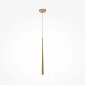 image of Maytoni Cascade Modern Slim Pendant Ceiling Light Brass Integrated LED 4000K