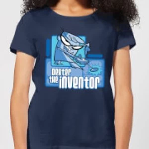 Image of Dexters Lab The Inventor Womens T-Shirt - Navy - L