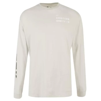 Image of Reebok Meet You There Long Sleeve T Shirt Mens - Grey
