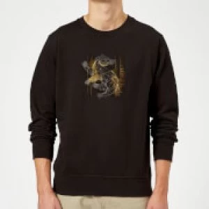 Image of Harry Potter Hufflepuff Geometric Sweatshirt - Black