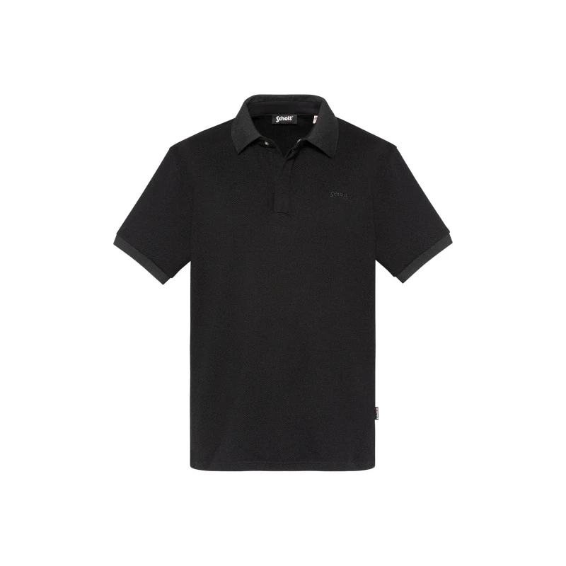 Image of Schott Polo Schott Maille Noir Male L