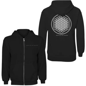 Image of Bring Me The Horizon - Flower of Life Unisex Small Zipped Hoodie - Black