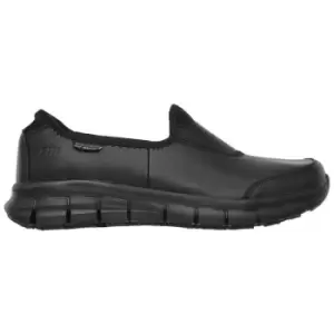 Image of Occupational Womens/Ladies Sure Track Slip On Work Shoes (4 uk) (Black) - Black - Skechers