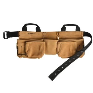 image of Kuny's AP-622A Carpenters Apron 11 Pocket Split Grain Leather