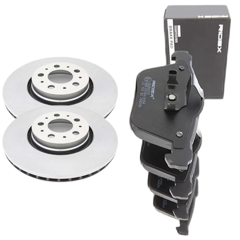 Image of RIDEX 3405B2533 Brake disc and pads set Front Axle, Brake Disc Type: Vented Brake Set,disc brakes (3405)
