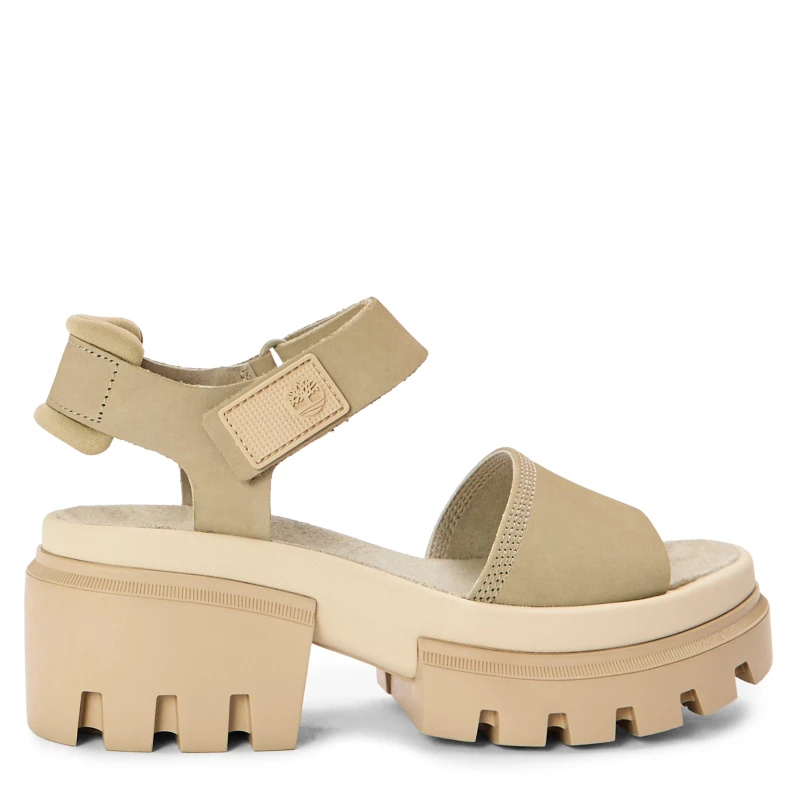 Image of Timberland Womens Backstrap Flatform Sandals Light Taupe female 6.5 (39.5)