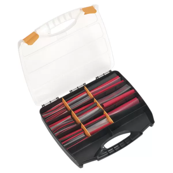 Image of Sealey HSTAL261MC Heat Shrink Tubing 261pc Adhesive Lined Mixed Col 100 & 150mm