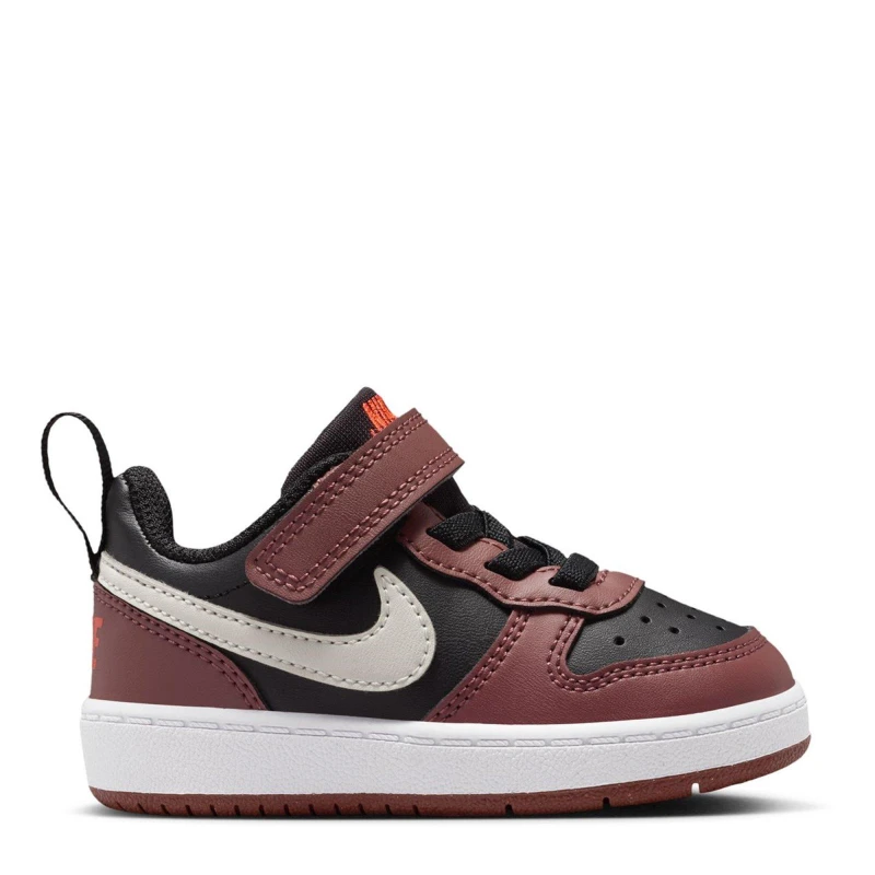 Image of Nike Court Borough Low 2 Baby/Toddler Shoe Black/Red male C3 (19)