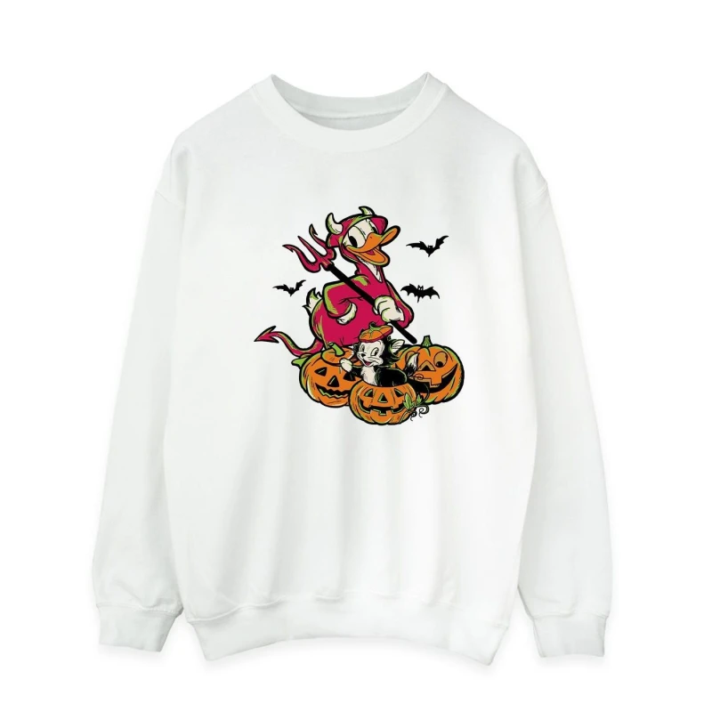 Image of Disney Men Devil Sweatshirt in White Size: Small White S Male 5063376669528