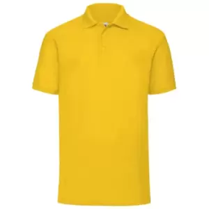Image of Fruit Of The Loom Mens 65/35 Pique Short Sleeve Polo Shirt (2XL) (Sunflower)