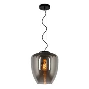 image of Florien Modern Pendant Light - Ø28cm - 1xE27 - Smoke Grey