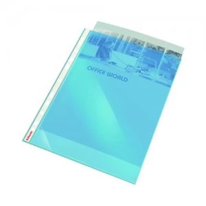 image of Esselte Punched Pocket 55 Mic Polypropylene A4 Blue Pack of 10 47205