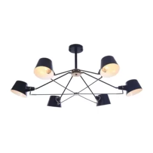 Modern Abigail 6 Light Black Pendant