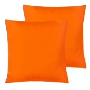 image of Plain Outdoor Twin Pack Cushion Orange