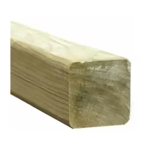 Image of Forest Garden - 711 x 3.5' x 3.5' Forest Planed Pressure Treated Fence Post (2400mm x 90mm x 90mm) - Pressure Treated