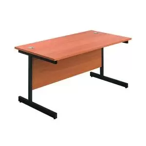 Image of Jemini Rectangular Single Upright Cantilever Desk 1800x800x730mm