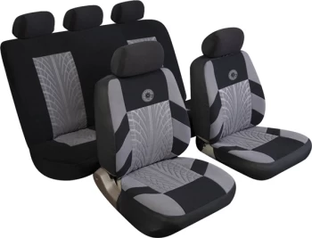 image of Car Seat Cover Precision - Set - Black/Grey 14402 REZISTANZ