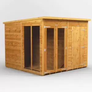 Image of 8X8 Power Pent Summerhouse Combi Including 4ft Side Store
