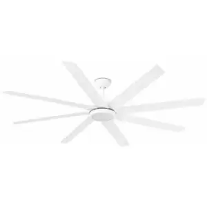 image of Faro Century LED White 8 Blade Ceiling Fan With DC Motor Smart