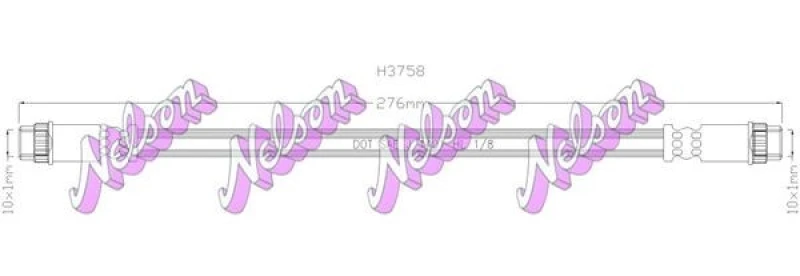 Image of Brake hose KAWE H3758