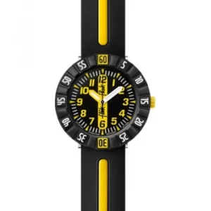 Image of Childrens Flik Flak Yellow Ahead Watch