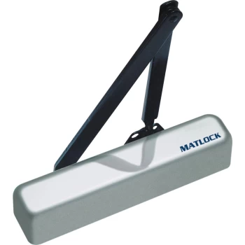 Image of Overhead Door Closer C/W Back Check & Delay Silver