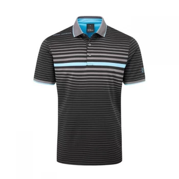 image of Oscar Jacobson Polo Shirt - Black/Charcoal