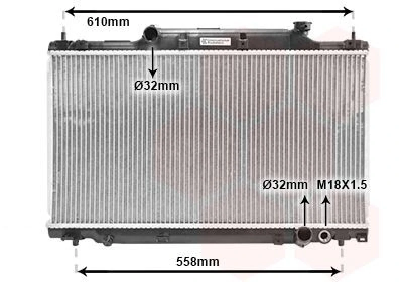 Image of VAN WEZEL Engine radiator VAN WEZEL 25002164