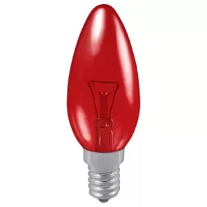 Image of Crompton Lamps 40W Candle E14 Dimmable Fireglow Red