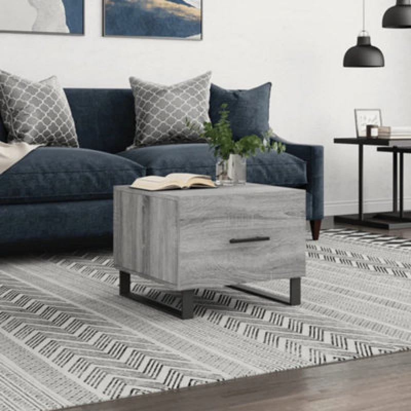 Image of Vidaxl Coffee Table Grey Sonoma 50X50X40 Cm Engineered Wood