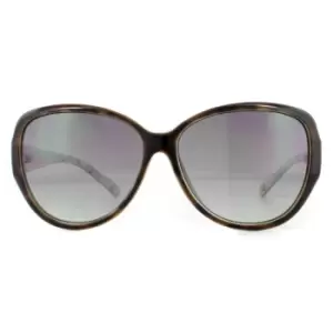 image of Ted Baker Oval Tortoise Green Grey Gradient Sunglasses