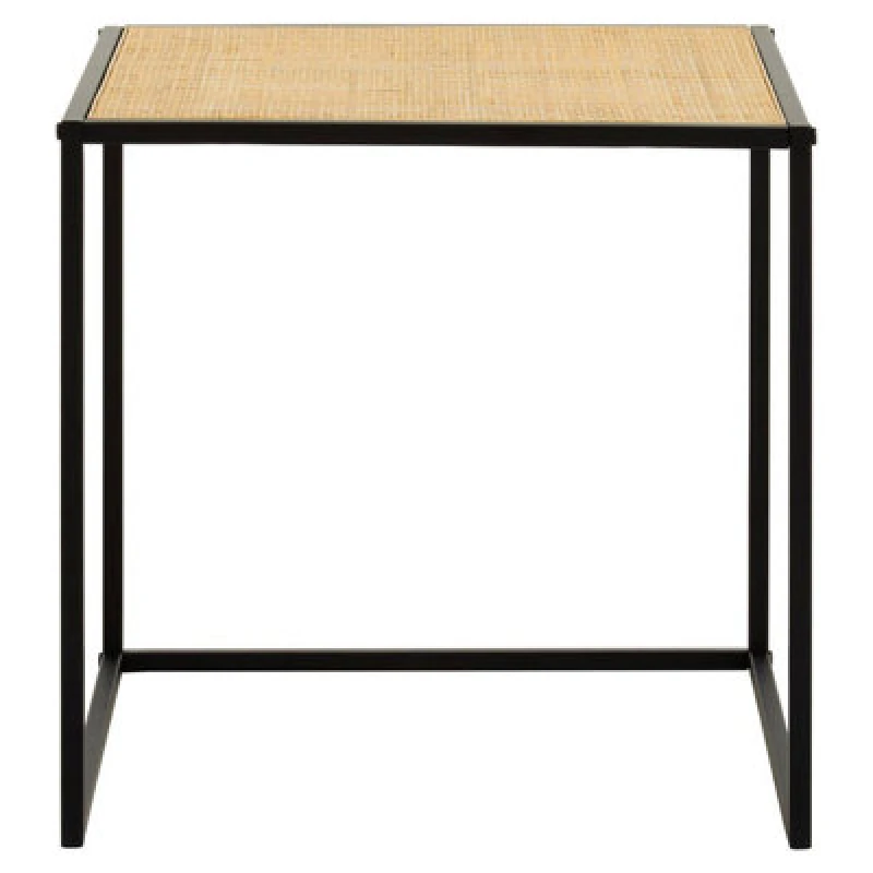 Image of Premier Housewares Square Side Table, Durable And Sturdy Side Table By Couch, Versatile And Easy To Maintain Small Lounge Table Natural