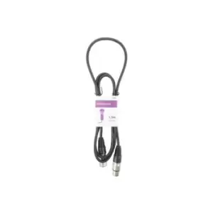 Image of Qtx 190.080UK audio cable 1.5 m XLR (3-pin) Black