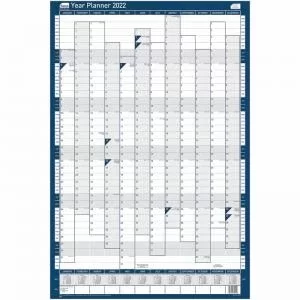 image of Sasco 2022 Year Planner Portrait Unmounted with Pen Kit 915x610mm Red