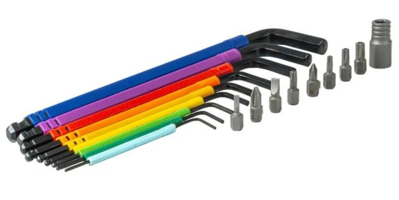 Image of AMiO 04787 Angled Screwdriver Set Chrome Vanadium Steel, Number of tools: 9, Spanner Size: 10 mm, 8 bits + adapter Chrome Vanadium Steel Angled Screwd