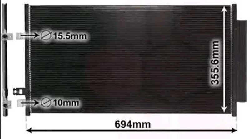 Image of VAN WEZEL 17015701 Condenser with dryer Condenser,air conditioning (448)