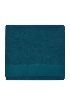 Image of Textured Weave Oxford Panel Bath Towel
