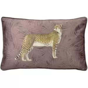 image of Paoletti Cheetah Forest Cushion Cover (One Size) (Blush) - Blush