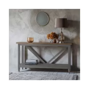 Image of Grey and Oak Console Table - Caspian House