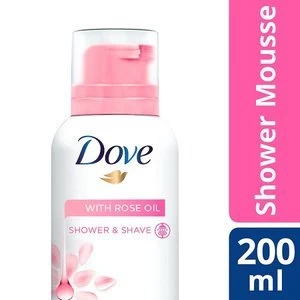 Image of Dove Rose Oil Shower Mousse 200ml