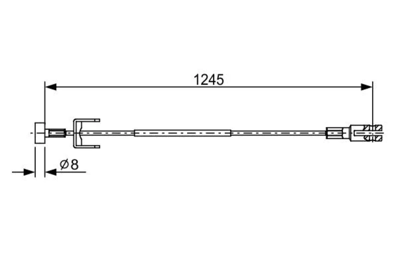 Image of Bosch 1 987 482 633 Brake Cable 1245mm Cable,parking brake (124)