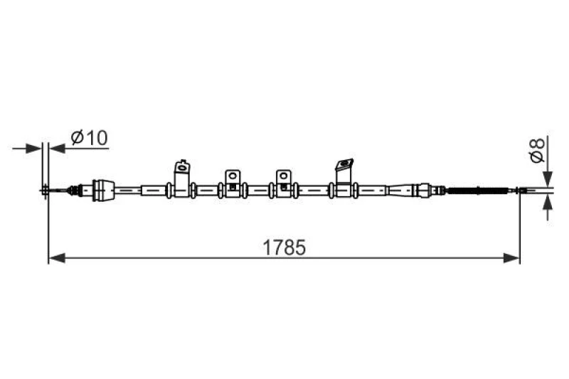 Image of Handbrake cable Bosch 1 987 482 922