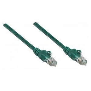 image of Intellinet Network Patch Cable Cat6 30m Green Copper U/UTP PVC RJ45 Gold Plated Contacts Snagless Booted Polybag